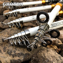 Load image into Gallery viewer, GHOTDA Telescopic Fishing Rod Hard Ultra Light Carp Fishing Rod 2.1-3.6m