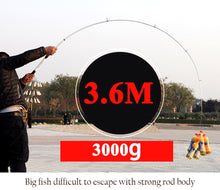 Load image into Gallery viewer, GHOTDA Telescopic Fishing Rod Hard Ultra Light Carp Fishing Rod 2.1-3.6m
