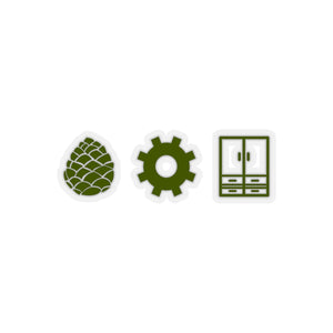 Pinecone OGC Cutout Stickers