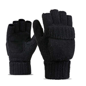 Unisex Thick Plush Fingerless Gloves Wool + Warm