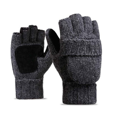 Unisex Thick Plush Fingerless Gloves Wool + Warm