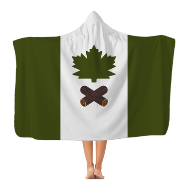 Canadian Wilderness Flag Hooded Blanket