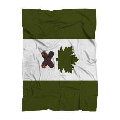 Canadian Wilderness Flag Throw Blanket