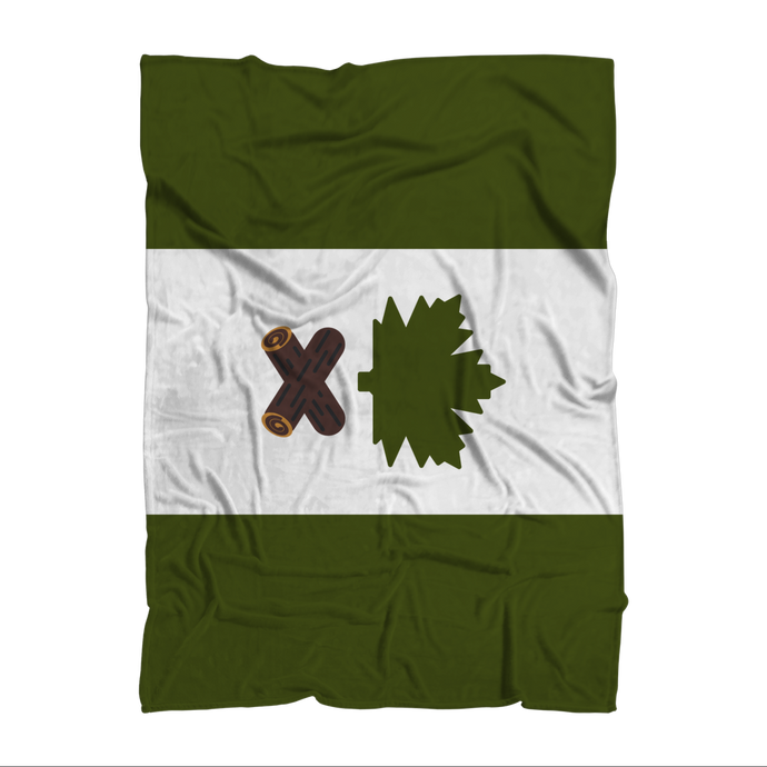 Canadian Wilderness Flag Throw Blanket