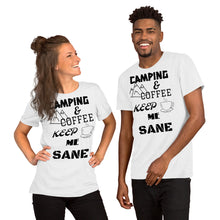 Load image into Gallery viewer, Camping and Coffee unisex T-Shirt