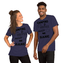 Load image into Gallery viewer, Camping and Coffee unisex T-Shirt