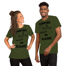 Load image into Gallery viewer, Camping and Coffee unisex T-Shirt