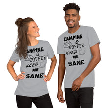 Load image into Gallery viewer, Camping and Coffee unisex T-Shirt