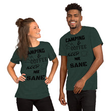 Load image into Gallery viewer, Camping and Coffee unisex T-Shirt