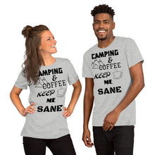 Load image into Gallery viewer, Camping and Coffee unisex T-Shirt