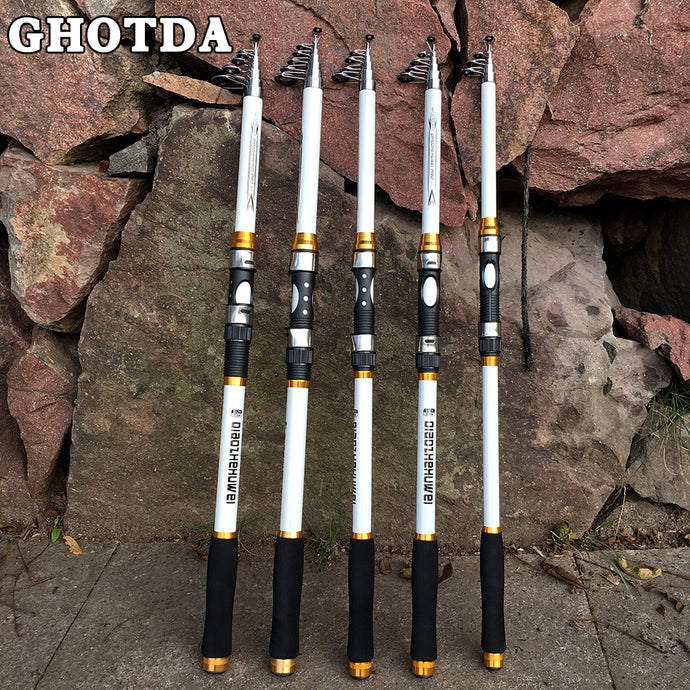 GHOTDA Telescopic Fishing Rod Hard Ultra Light Carp Fishing Rod