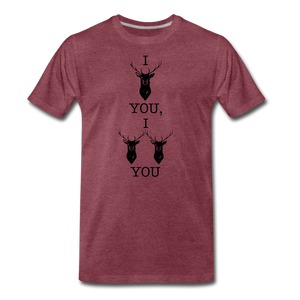 I Double Deer You T-Shirt - heather burgundy