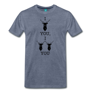 I Double Deer You T-Shirt - heather blue